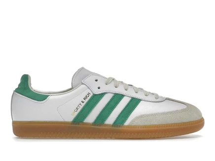 Мужские кеды Adidas Samba OG Sporty & Rich, бело-зеленые