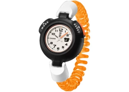 Часы Casio SAN-100H-7BJR, бело-оранжевые