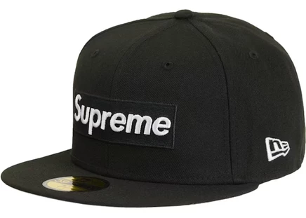 Унисекс кепка Supreme MLB Teams Chicago Box Logo New Era 59Fifty, черная