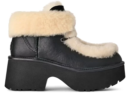 Женские ботинки Ugg Esmee кожаные на шнуровке, черные
