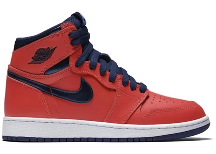 Jordan 1 Retro David Letterman (GS) light crimson/midnight navy-university blue-white