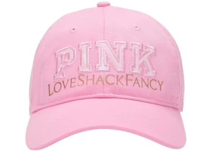 Женская бейсболка PINK x LoveShackFancy, розовая