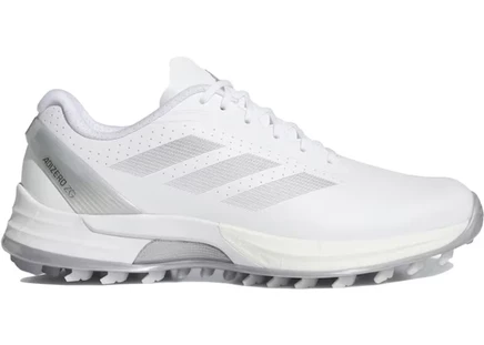 Женские кроссовки Adidas Adizero ZG без шипов для гольфа, бело‑серебристые