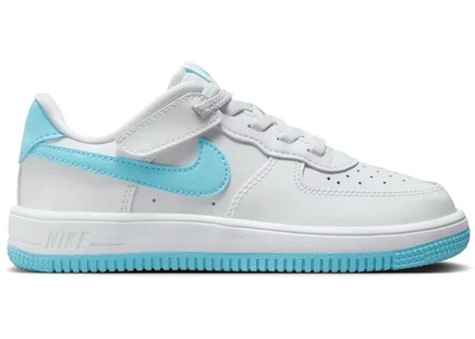 Детские кроссовки Nike Force 1 Low EasyOn (PS), бело-голубые