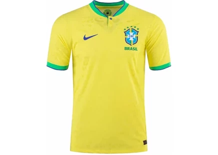 Мужская игровая футболка Nike Brazil 2022/23, желто-зеленая