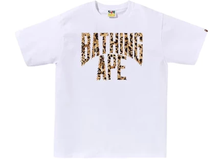 Мужская футболка Bape Wild Leopard NYC, бело-бежевая