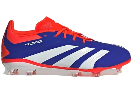 Детские бутсы Adidas Predator Elite FG, голубо‑бело‑красные