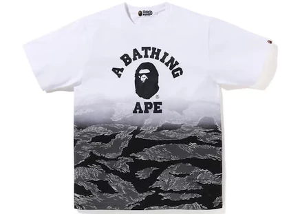Мужская футболка BAPE Tiger Camo Gradation College, черная