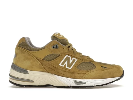 Мужские кроссовки New Balance 991 MiUK, зеленые/кремовые