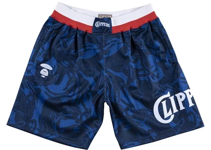 Мужские шорты Aape x Mitchell & Ness Clippers, темно-синие