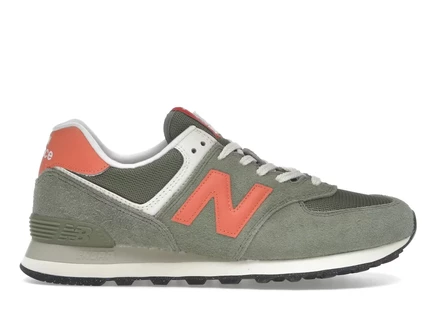 Мужские кроссовки New Balance 574, темно-оливковые/оранжевые