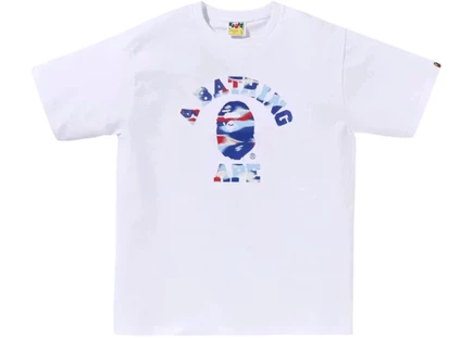 BAPE Screen Camo College Tee White/Blue white/blue
