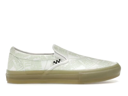 Мужские слипоны Vans Classic Slip-On, светящиеся, белые