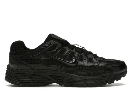 Мужские кроссовки Nike P-6000 из кожи с сетчатыми вставками, черные