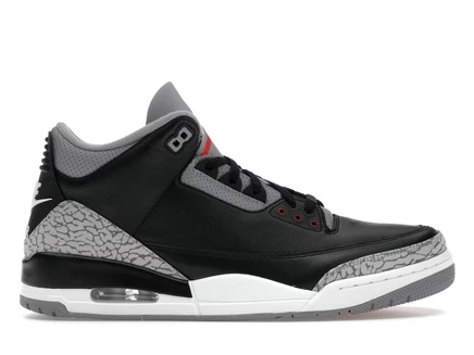 Мужские кроссовки Jordan 3 Retro OG 2024, черно-серые