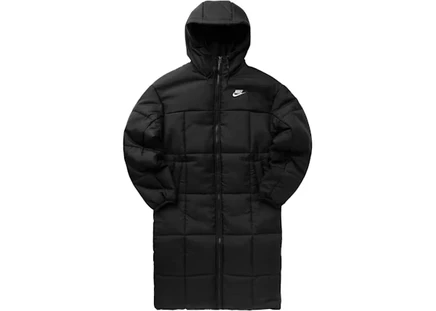 Женская куртка-пуховик Nike Therma-FIT с капюшоном, черная