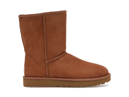 Женские укороченные сапоги ugg classic short ii, каштановые