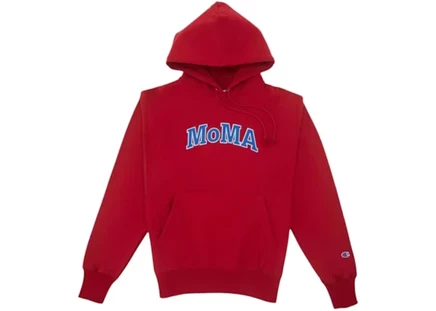 Унисекс толстовка champion x moma edition, бордовая