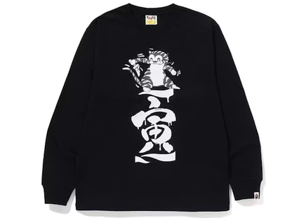 Мужской лонгслив Bape Tiger Graphic, черный