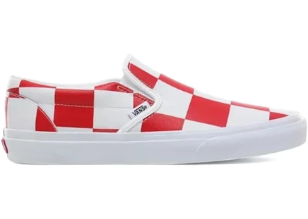 Мужские кеды Vans Classic Slip-On Leather, бело-красные