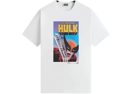 Мужская футболка Kith x Marvel Hulk Vintage, белая