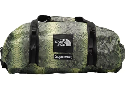 Унисекс сумка Supreme The North Face Snakeskin, зеленая