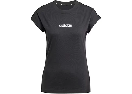 Женская хлопковая футболка Adidas Essentials, черно-белая