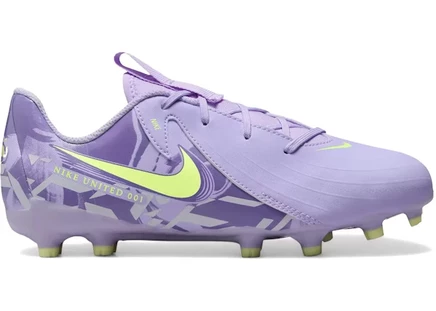 Детские бутсы Nike Phantom GX 2 Academy FG/MG (GS), фиолетово‑лаймовые