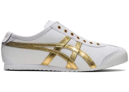 Мужские слипоны Asics Onitsuka Tiger Mexico 66 Slip-On, бело-золотые