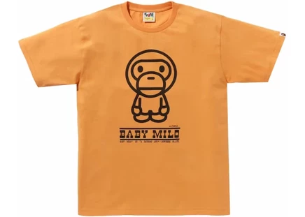 Мужская футболка Bape Classic Baby Milo, оранжевая