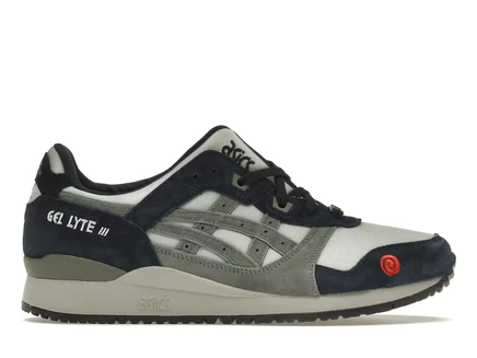 Мужские кроссовки Asics Gel-Lyte III Naruto Shippuden Kakashi, серо-тёмно-синие/оливковые