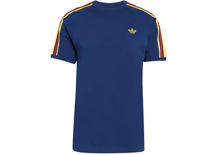 adidas 3-Stripes T-Shirt Dark Blue Crew Yellow Power Blue dark blue crew yellow power blue
