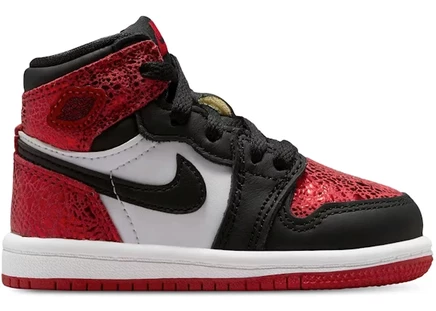 Детские кроссовки jordan 1 high og ruby (td)