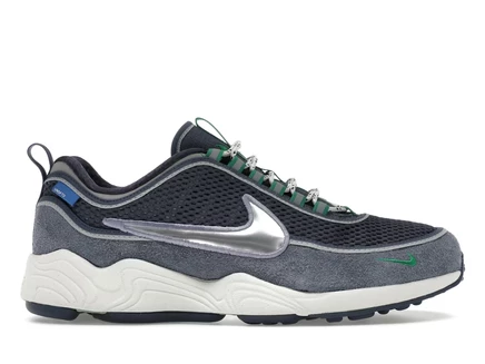 Мужские кроссовки Nike Air Zoom Spiridon Undefeated, бирюзово‑синие/серебристые