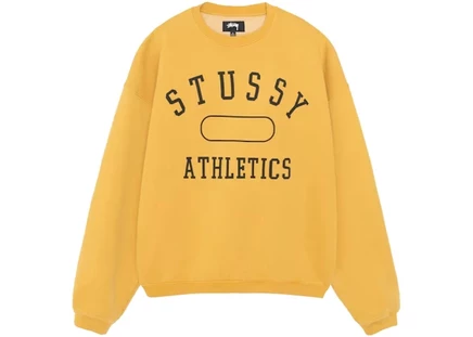 Мужской свитшот stussy athletics crew, золотистый