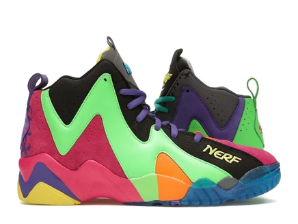 Мужские кроссовки Reebok Kamikaze II NERF, черный/лаймовый/розовый