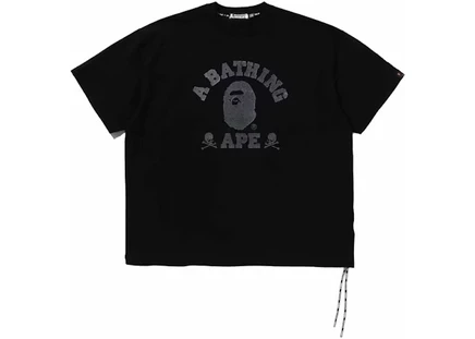Унисекс футболка Bape x Mastermind, свободного кроя, черная