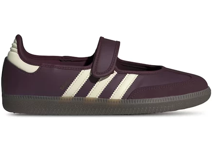 Женские кеды Adidas Samba Jane, бордово-кремовые