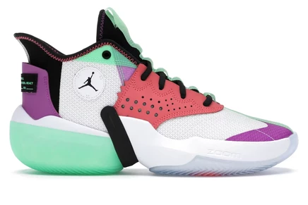 Jordan React Elevation White Multi-Color white/black-hyper violet-flash crimson