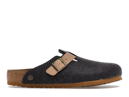 Унисекс сабо Birkenstock Boston Felt Concepts, антрацитовые