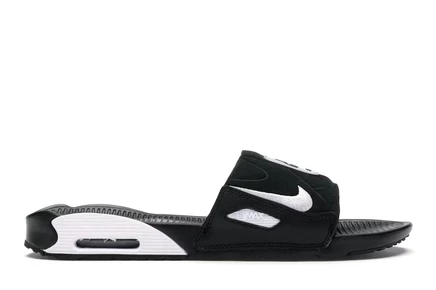 Мужские слайдеры Nike Air Max 90 Slide, черные/белые