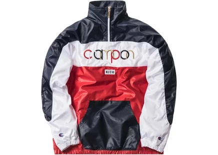 Унисекс свитшот KITH Champion quarter-zip, красно-бело-синий