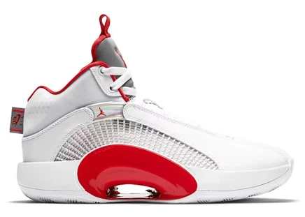 Мужские кроссовки Jordan XXXV Fire Red, белая подошва