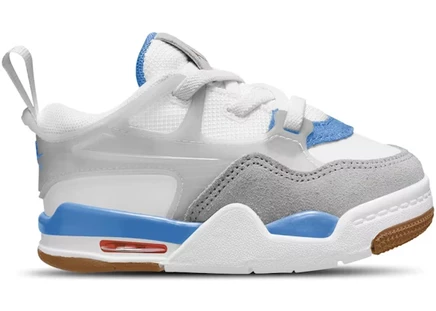 Детские кроссовки Jordan 4 RM, бело-голубые