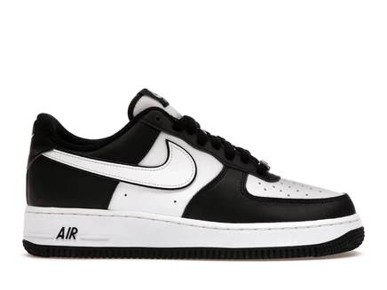 Мужские кроссовки Nike Air Force 1 '07 Low Swoosh Panda, бело-черные