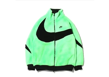 Женская куртка Nike Big Swoosh двусторонняя, неоново-зеленая