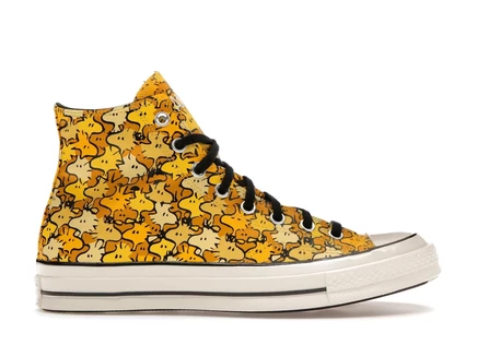 Унисекс кеды Converse Chuck Taylor All Star 70 Hi Peanuts Woodstock, песочно-коричневые, желтые и золотистые