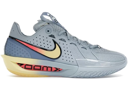Кроссовки Nike GT Cut 3, голубые/желтые/серые/алые