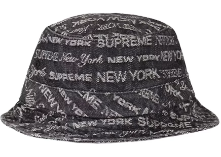 Унисекс панама Supreme Multi Type Jacquard, черная