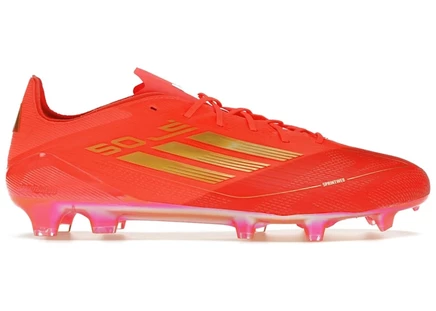 Мужские бутсы Adidas F50 Elite FG Mo Salah, красно-золотистые